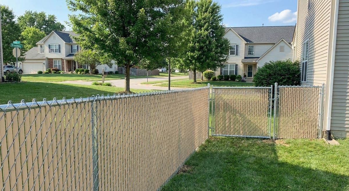 Chain-Link with Privacy Slats